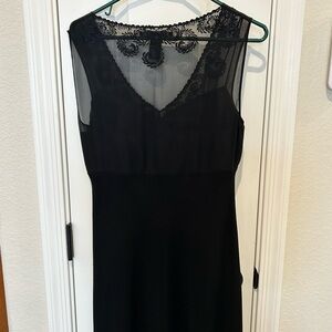 Jones New York Black Dress with Embroidered Detail
